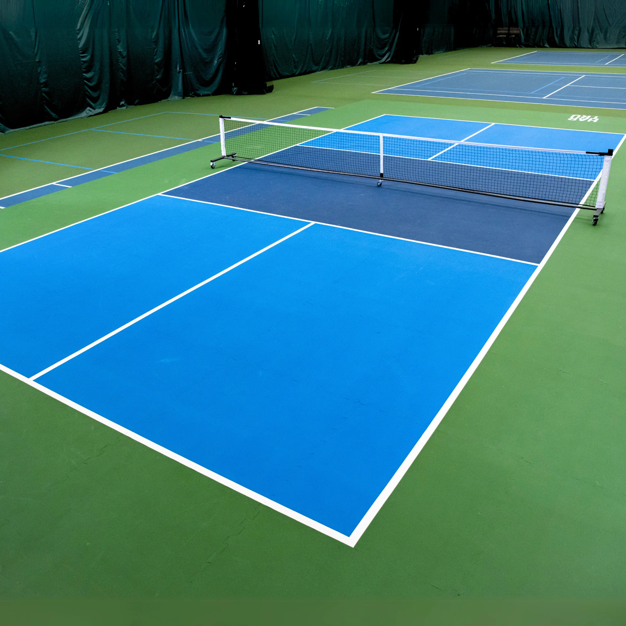 Commercial sports court line painting project in North Jersey
